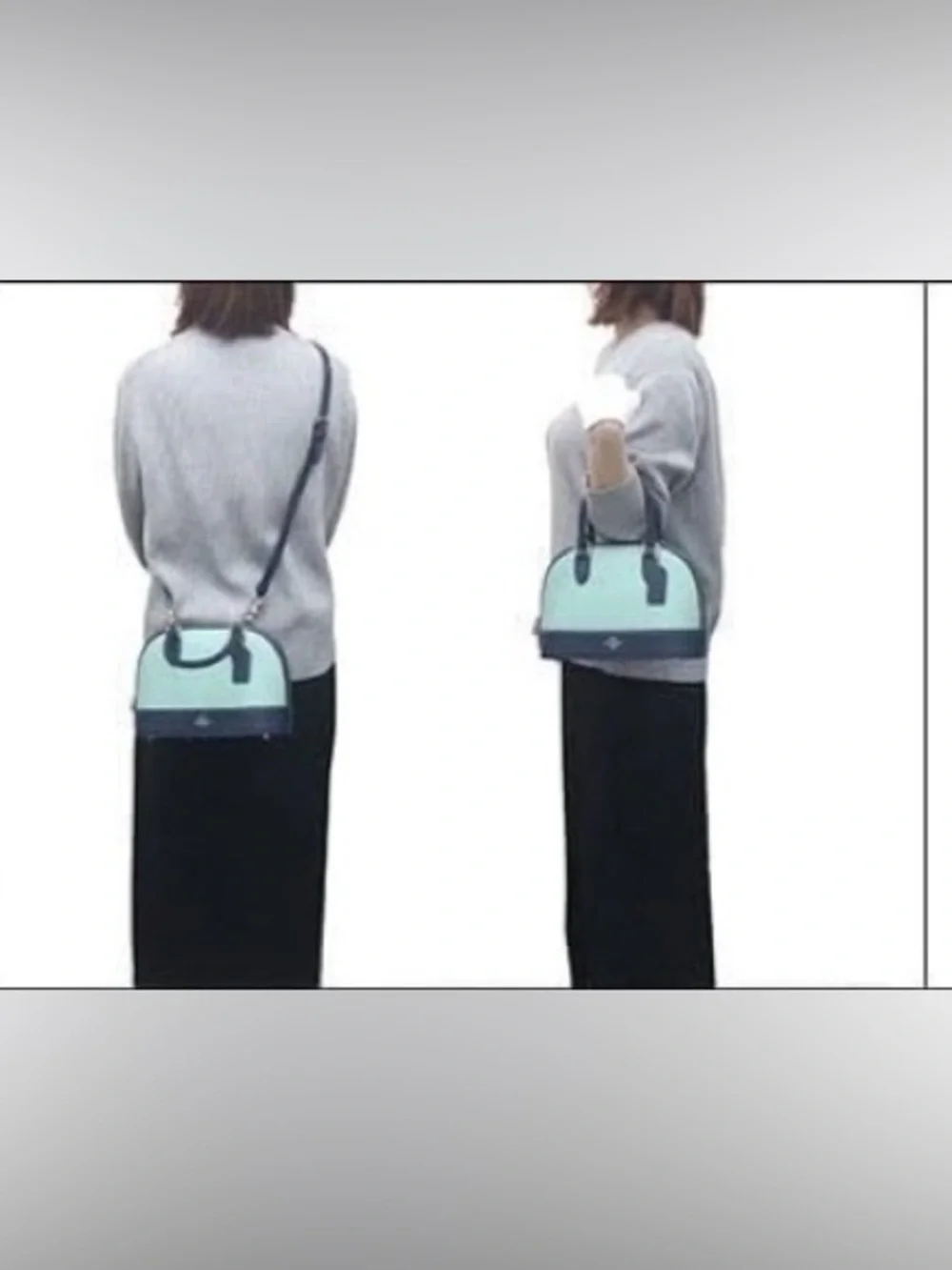 NWT COACH Sabrina Satchel Bag in Colorblock light blue / deep blue